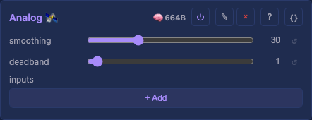 Analog service controls