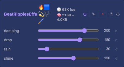 BeatRipplesEffect controls
