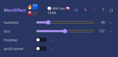 BlurzEffect controls