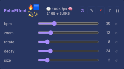 EchoEffect controls