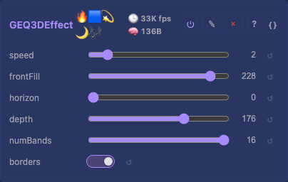 GEQ3DEffect controls