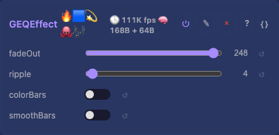 GEQEffect controls