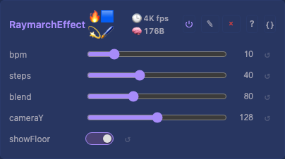 RaymarchEffect controls