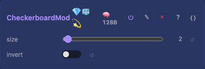 CheckerboardModifier controls