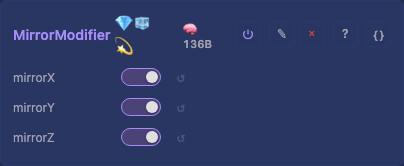 MirrorModifier controls