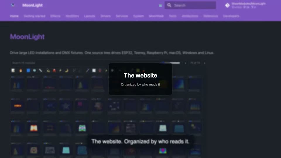 The website