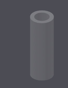 The 3D-printed tube connector: a hollow sleeve that joins a leg tube to the chandelier