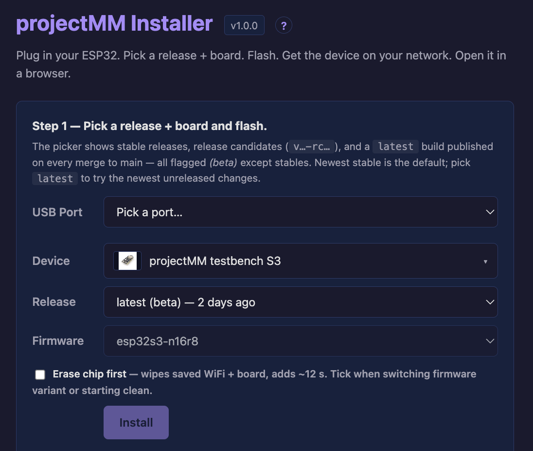 The web installer