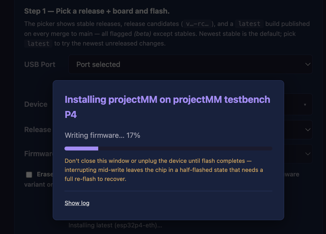 Installing
