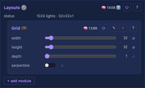 Layouts container